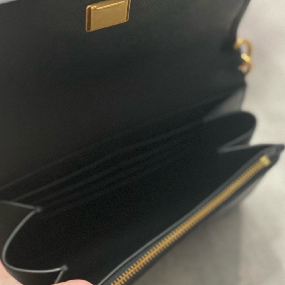 Tory Burch Emerson Chain Crossbody Wallet On Chain Black - Picture 5 of 12